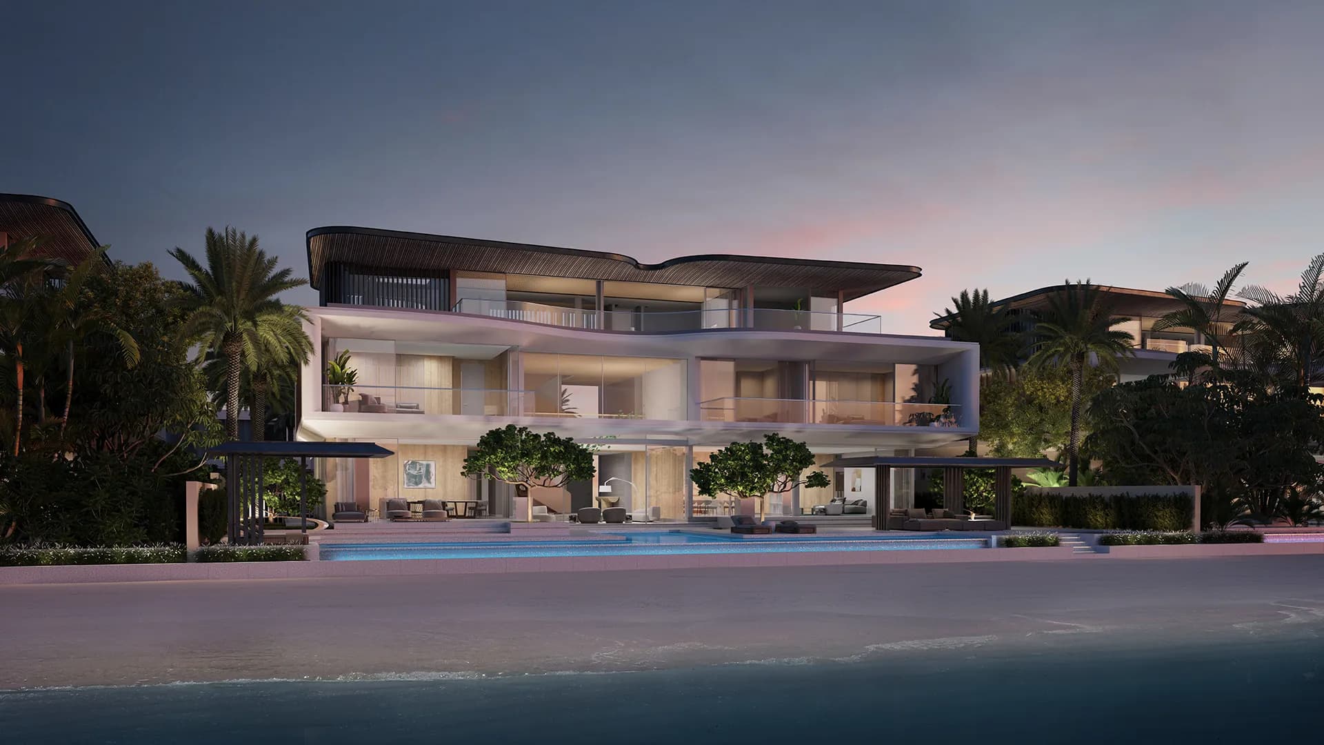 Red Aurora villa design palette